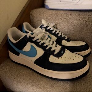 Nike Black and Blue Sneakers with White Details